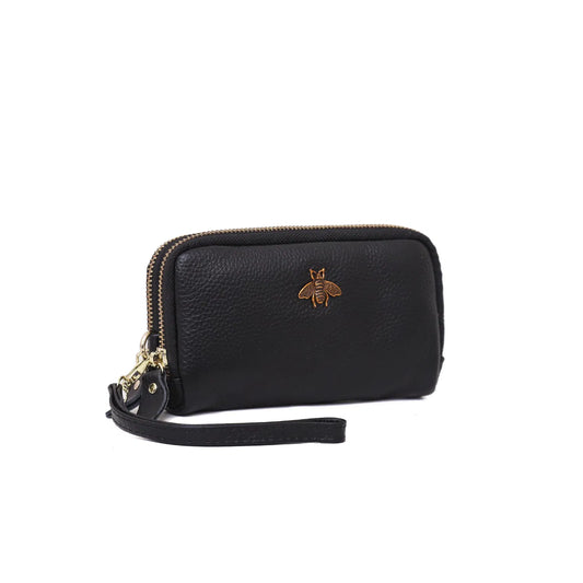 SHELLY WRISTLET PURSE - BLACK