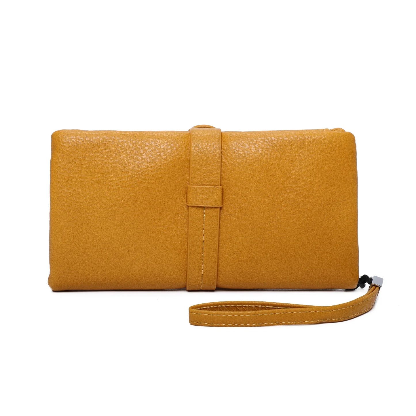 REBECCA WRISTLET PURSE - MUSTARD