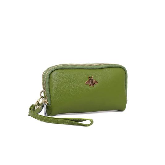 SHELLY WRISTLET PURSE - GREEN