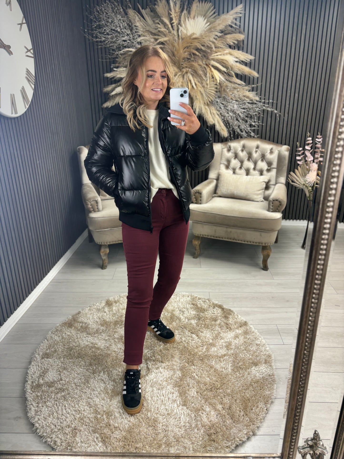 JULIE JEANS - BURGUNDY