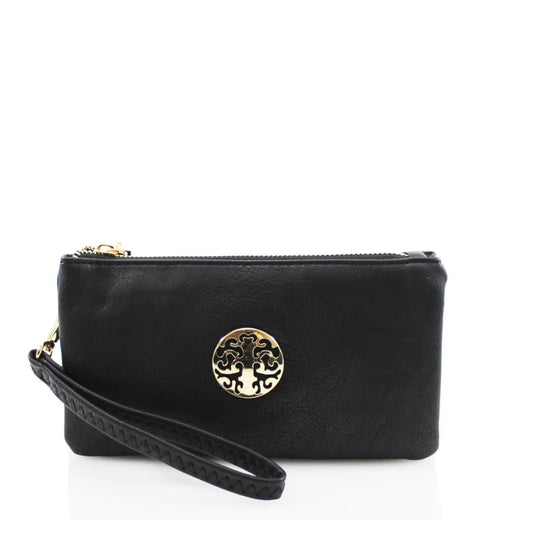 CHARLENE WRISTLET PURSE - BLACK