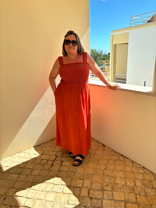 ANNETTE DRESS - BURNT ORANGE