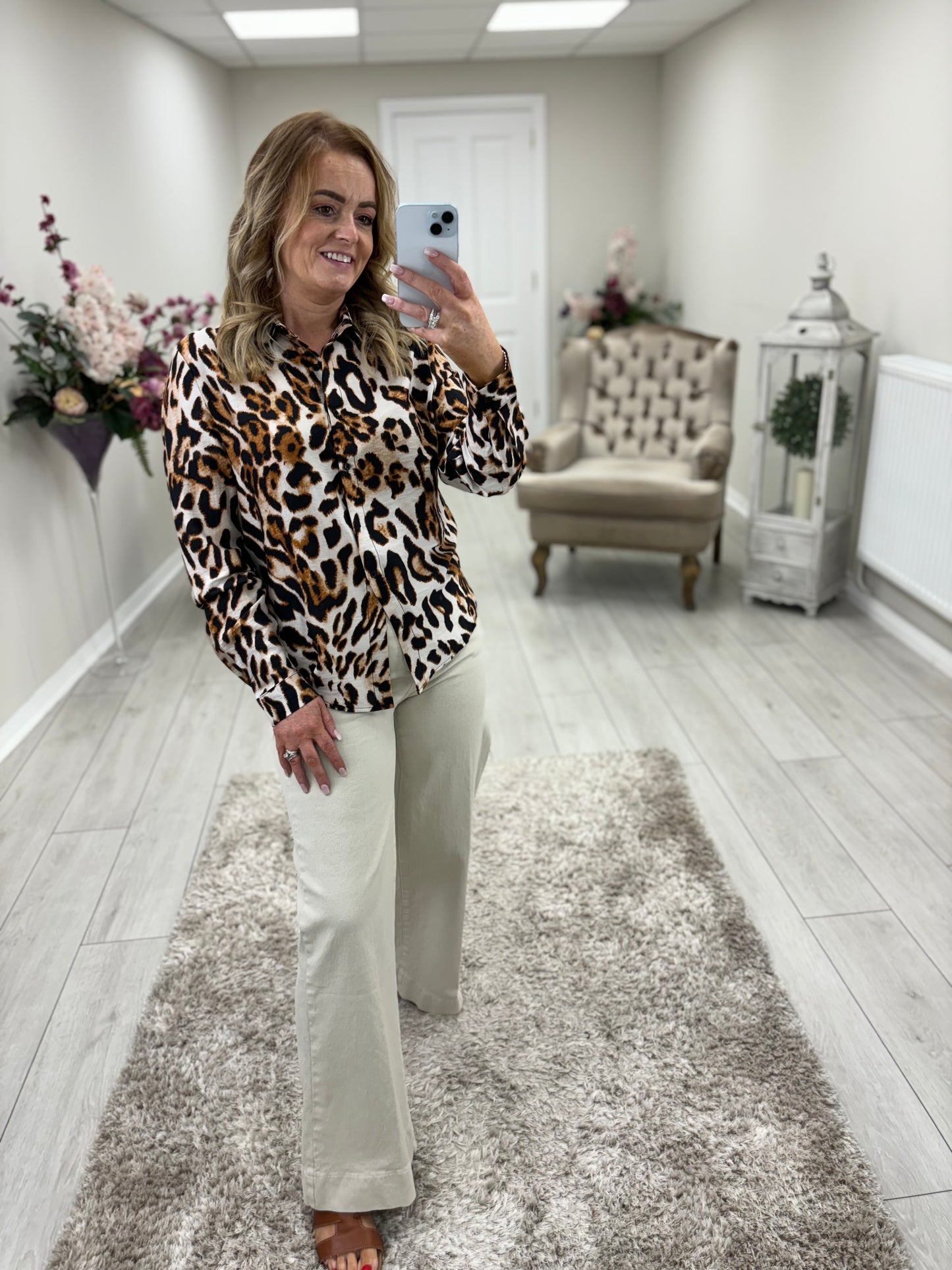 SHAUNA SHIRT - LEOPARD PRINT