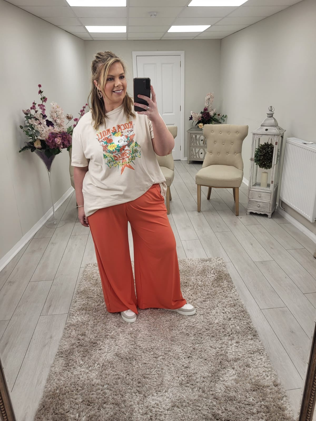 LOIS TROUSERS - CORAL
