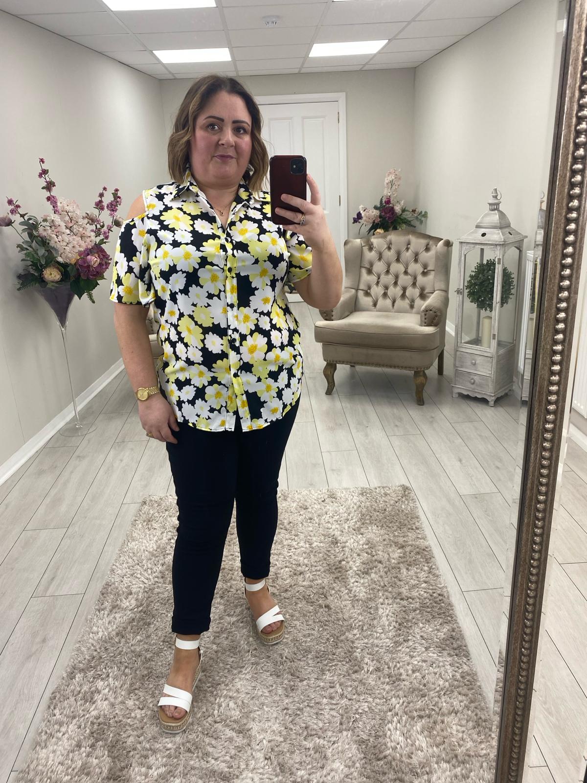 JANINE TOP - YELLOW FLORAL