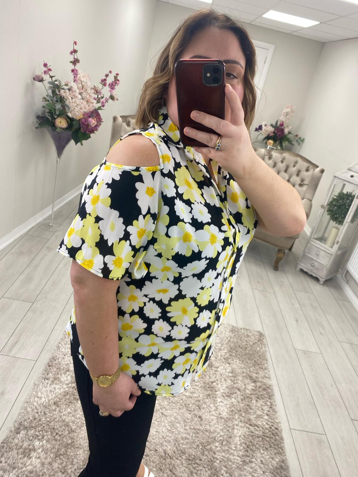 JANINE TOP - YELLOW FLORAL