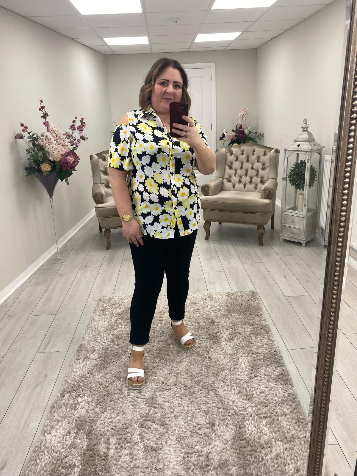 JANINE TOP - YELLOW FLORAL