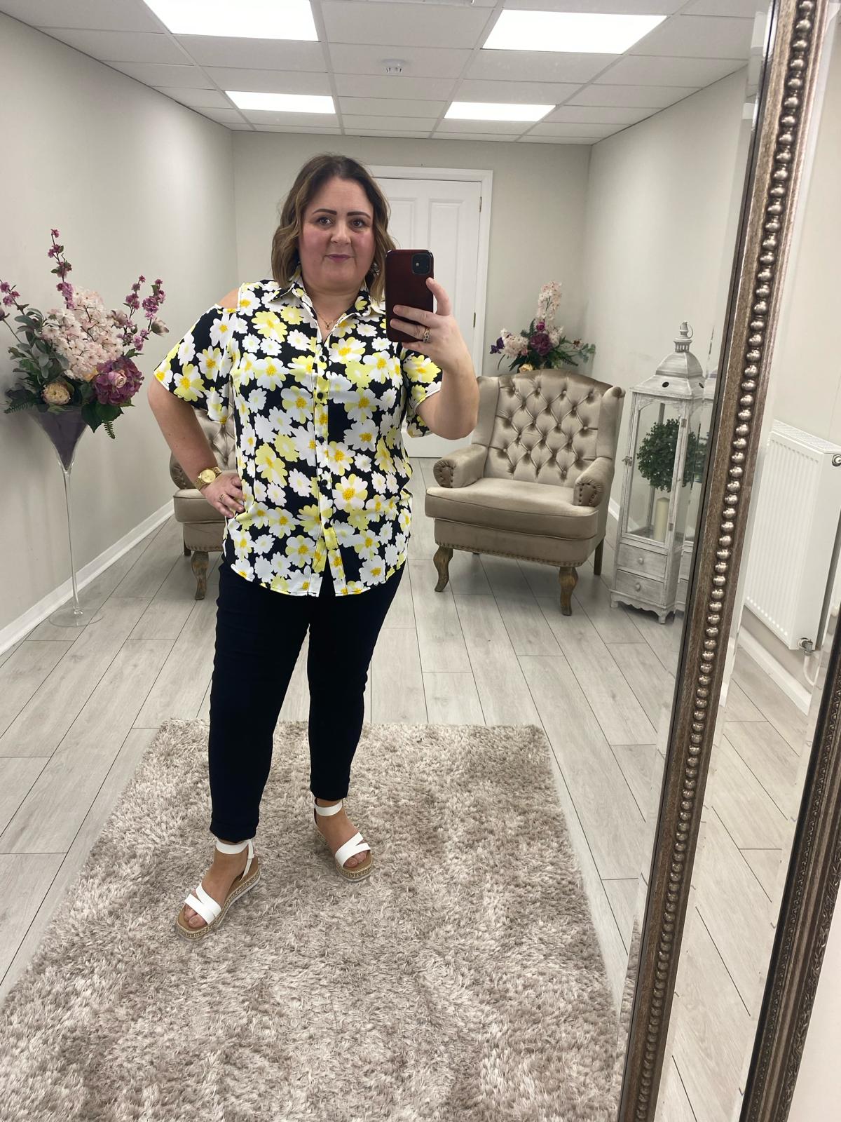 JANINE TOP - YELLOW FLORAL