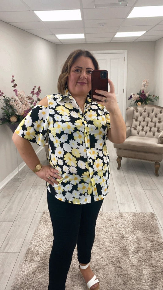 JANINE TOP - YELLOW FLORAL