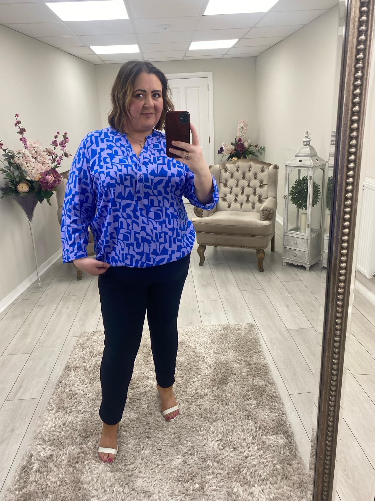 RUTH TOP - BLUE – The Boutique