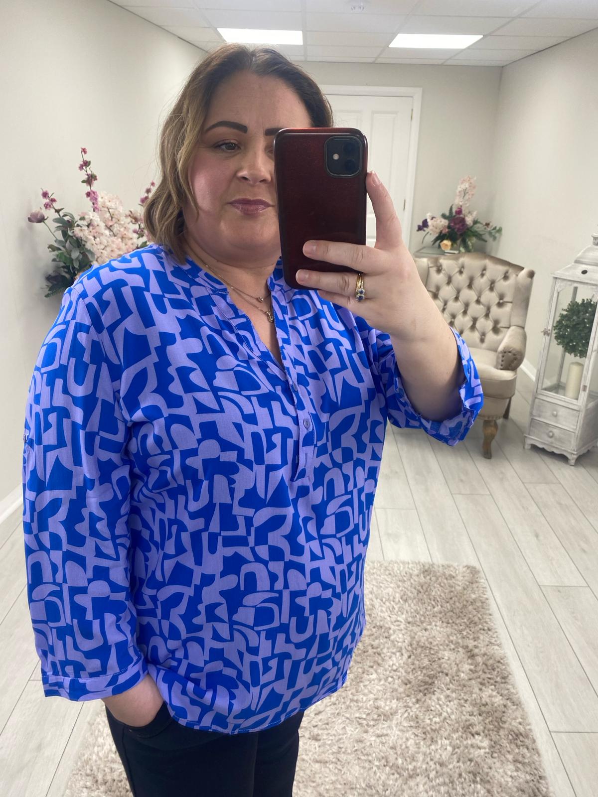 RUTH TOP - BLUE – The Boutique