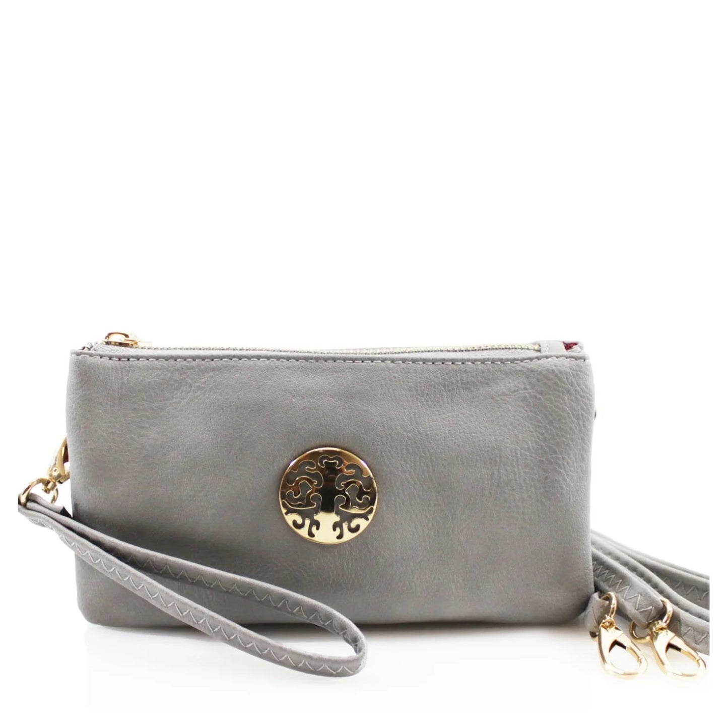 CHARLENE WRISTLET PURSE - GREY