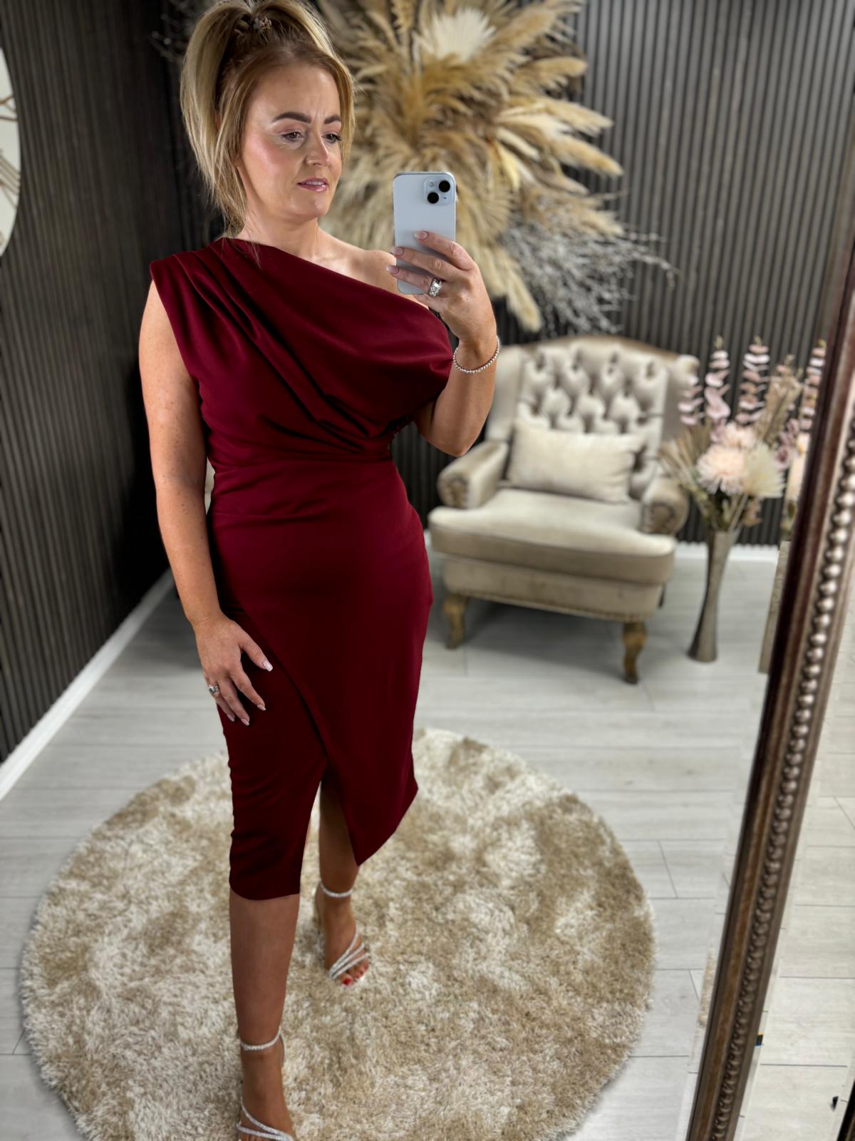 ASHLEY DRESS - WINE