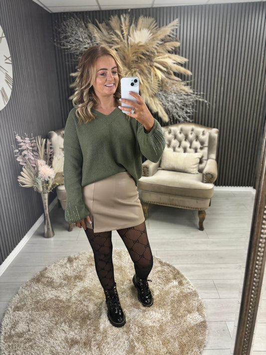 RIA SKORT - BEIGE