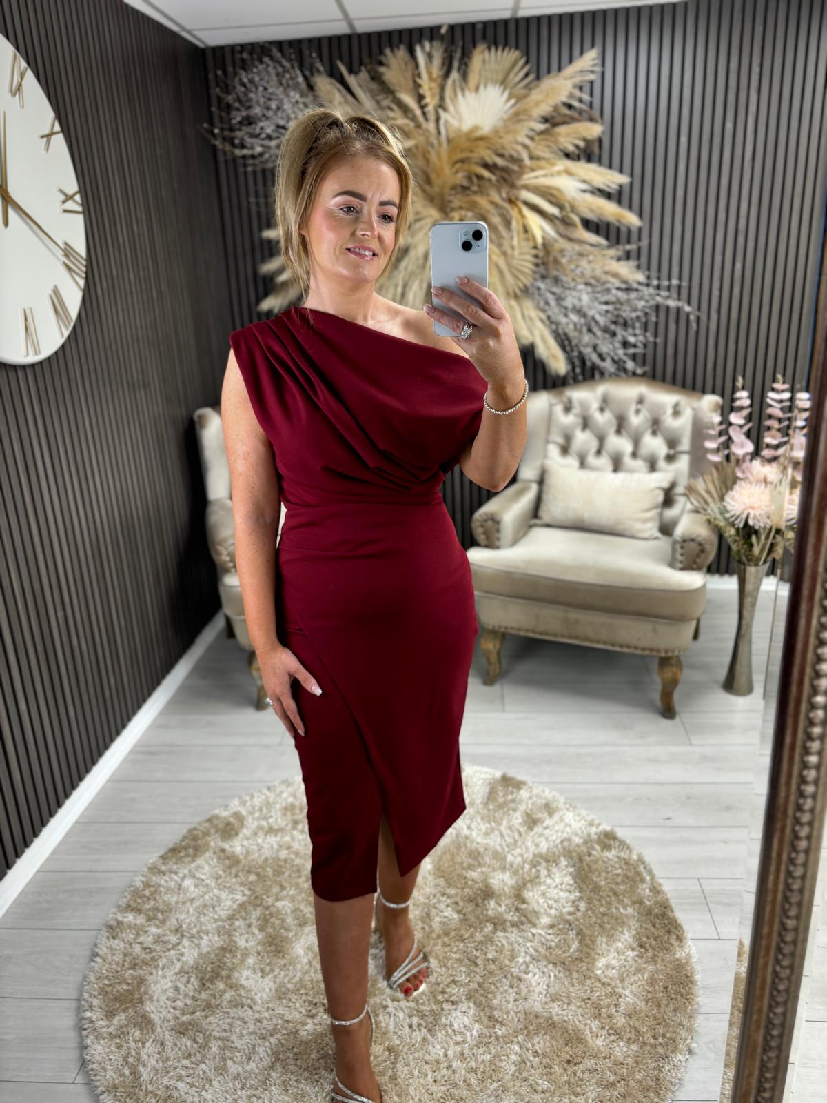 ASHLEY DRESS - WINE