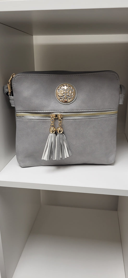 KEEVA CROSSBODY BAG - GREY