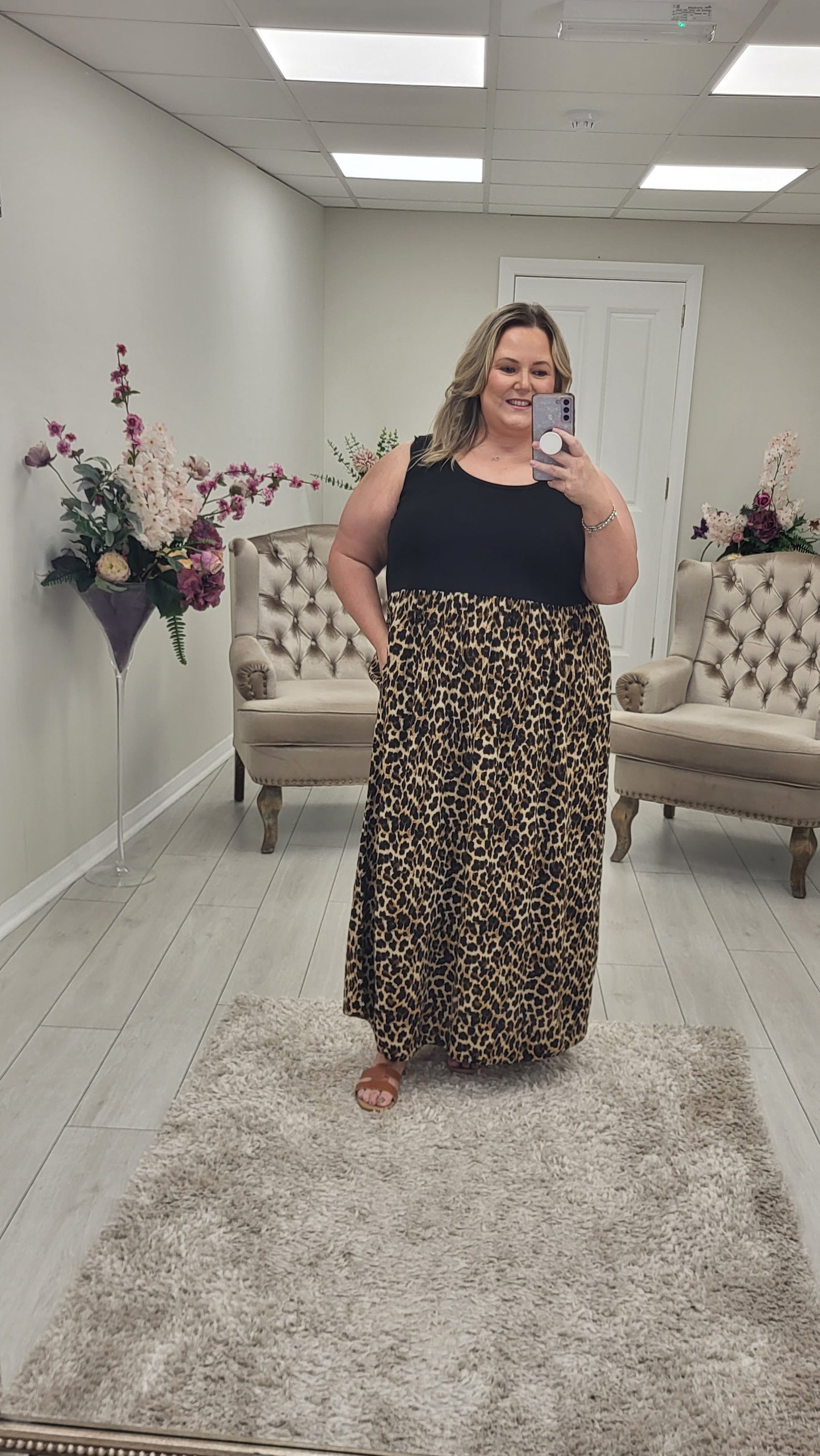 BRONA LEOPARD DRESS