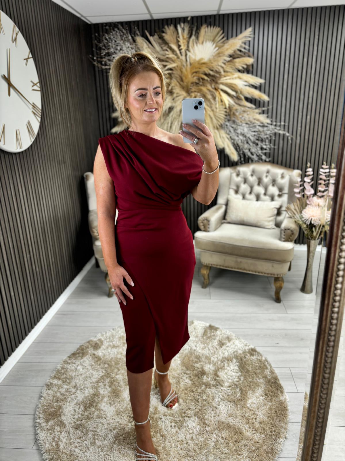 ASHLEY DRESS - WINE