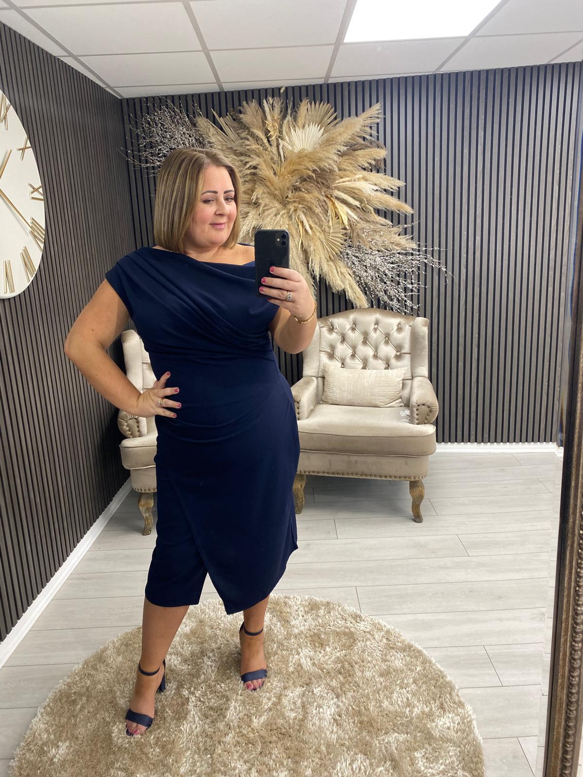 ASHLEY DRESS - NAVY