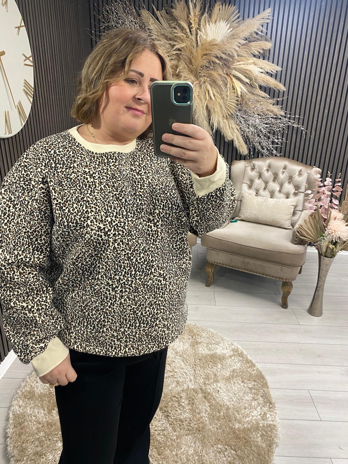 COLETTE JUMPER - LEOPARD PRINT