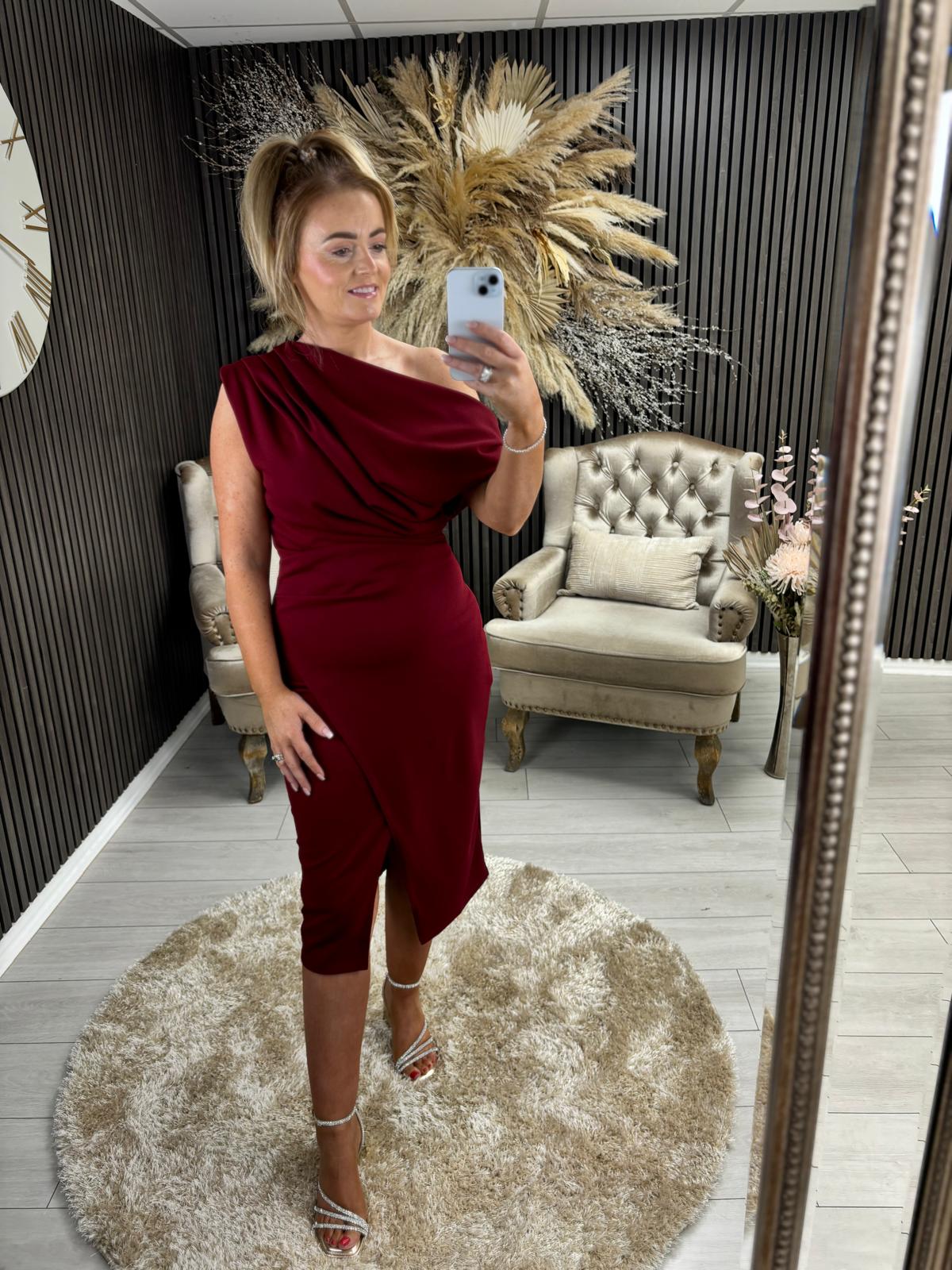 ASHLEY DRESS - WINE