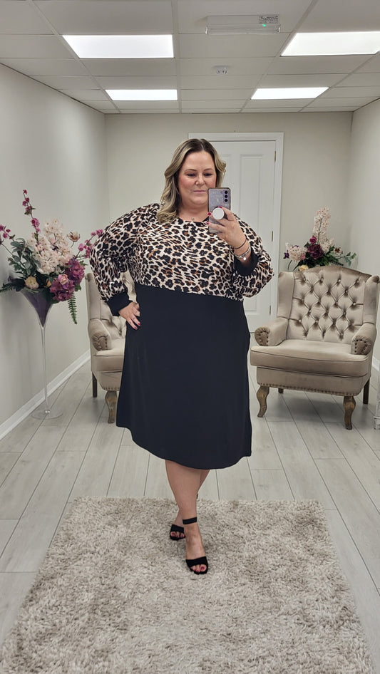 INGRID DRESS - LEOPARD