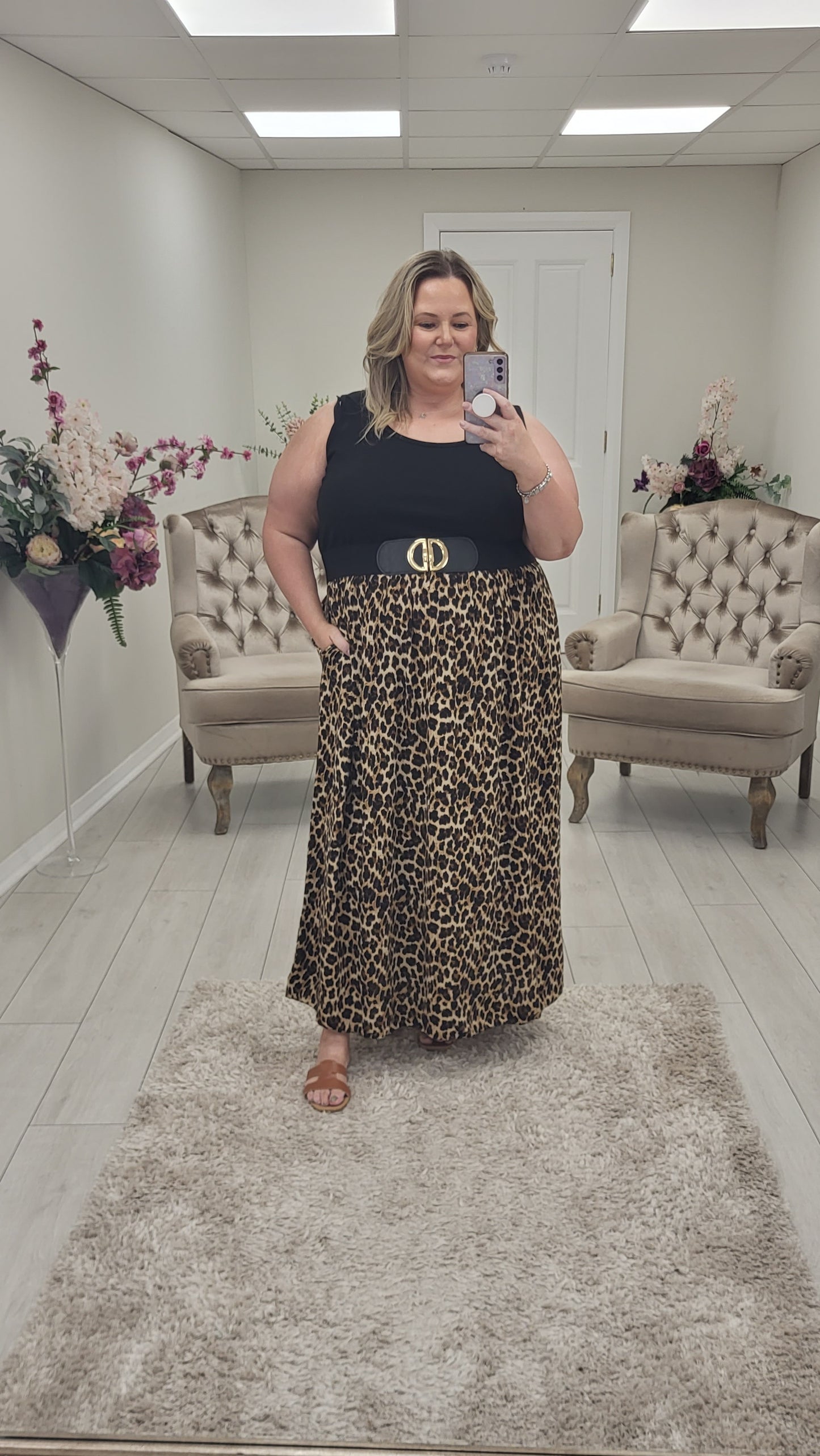 BRONA LEOPARD DRESS