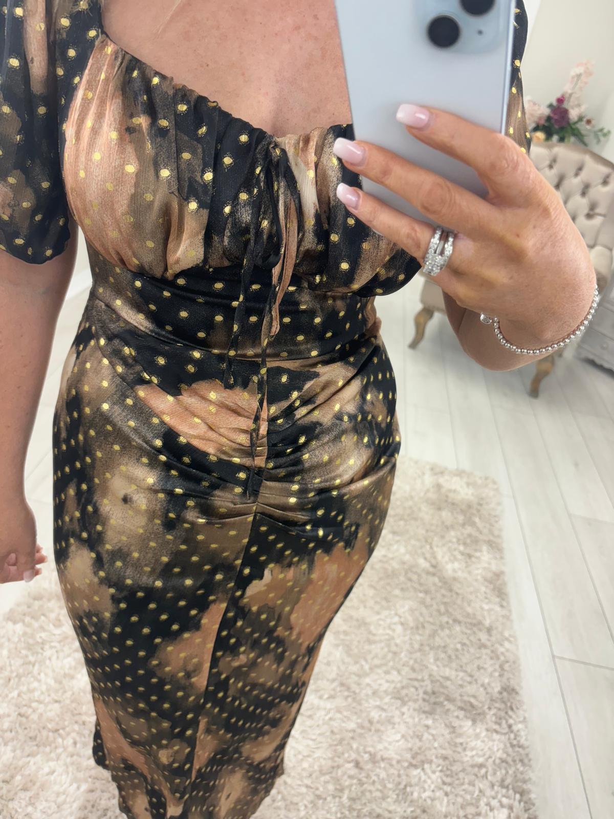 DOVE DRESS - GOLD SPOT