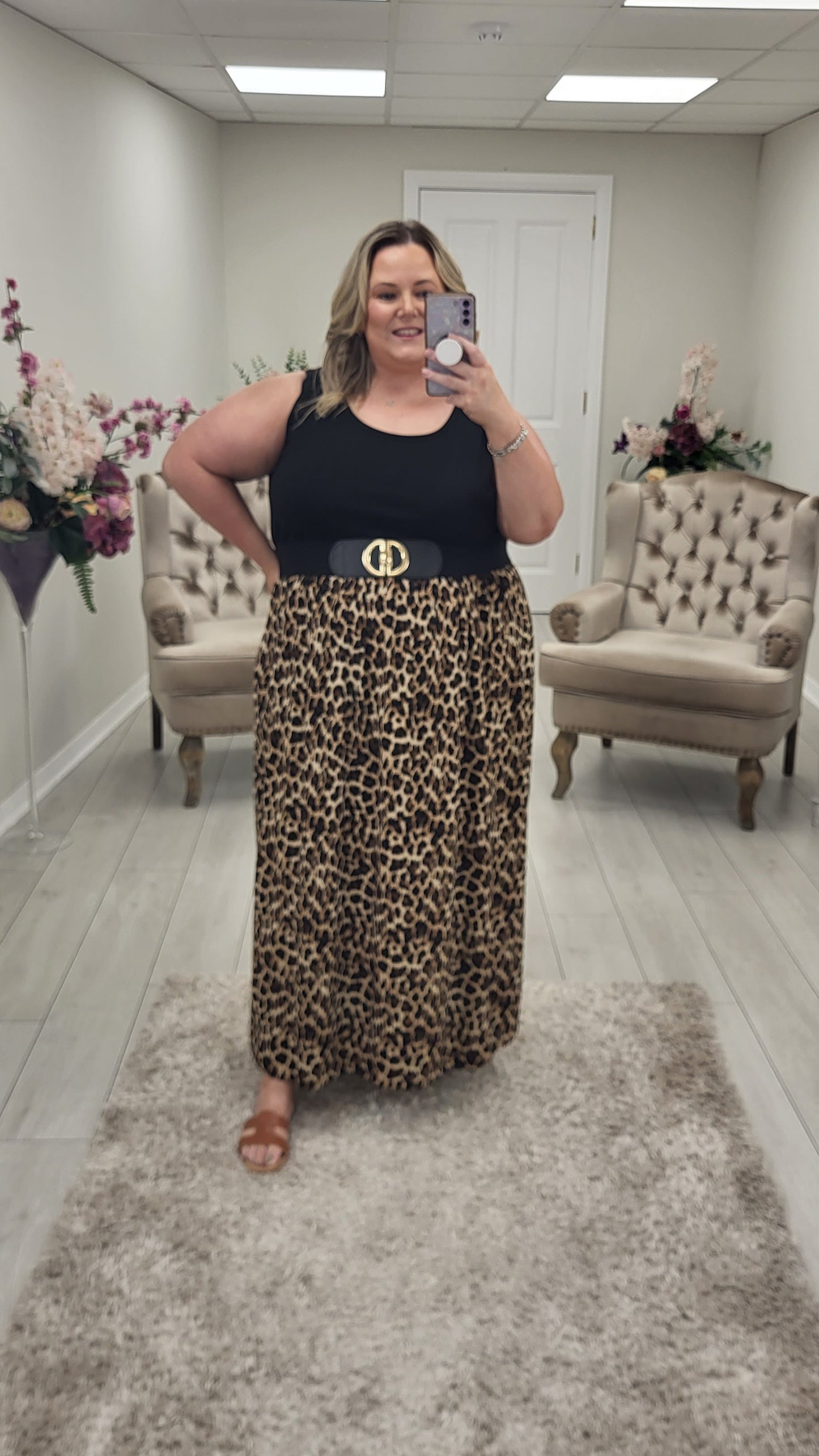 BRONA LEOPARD DRESS