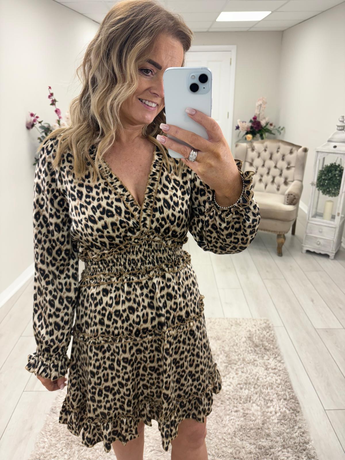 LUCY DRESS - LEOPARD PRINT